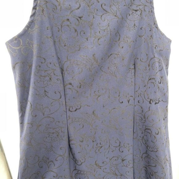 Limited Too Girl’s Y2K Navy Paisley Print Sleeveless Fit & Flare Dress Size 14 - Picture 6 of 14